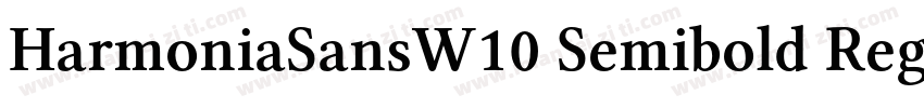 HarmoniaSansW10 Semibold Regular字体转换